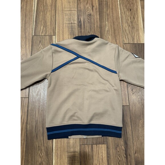 Vintage Y2K Volcom Track Jacket Mens Medium Tan Blue Full Zip Cyber Grunge - Picture 4 of 5